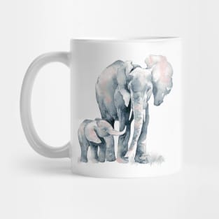 Beautiful Elephant Walk Parent Child Love Mug